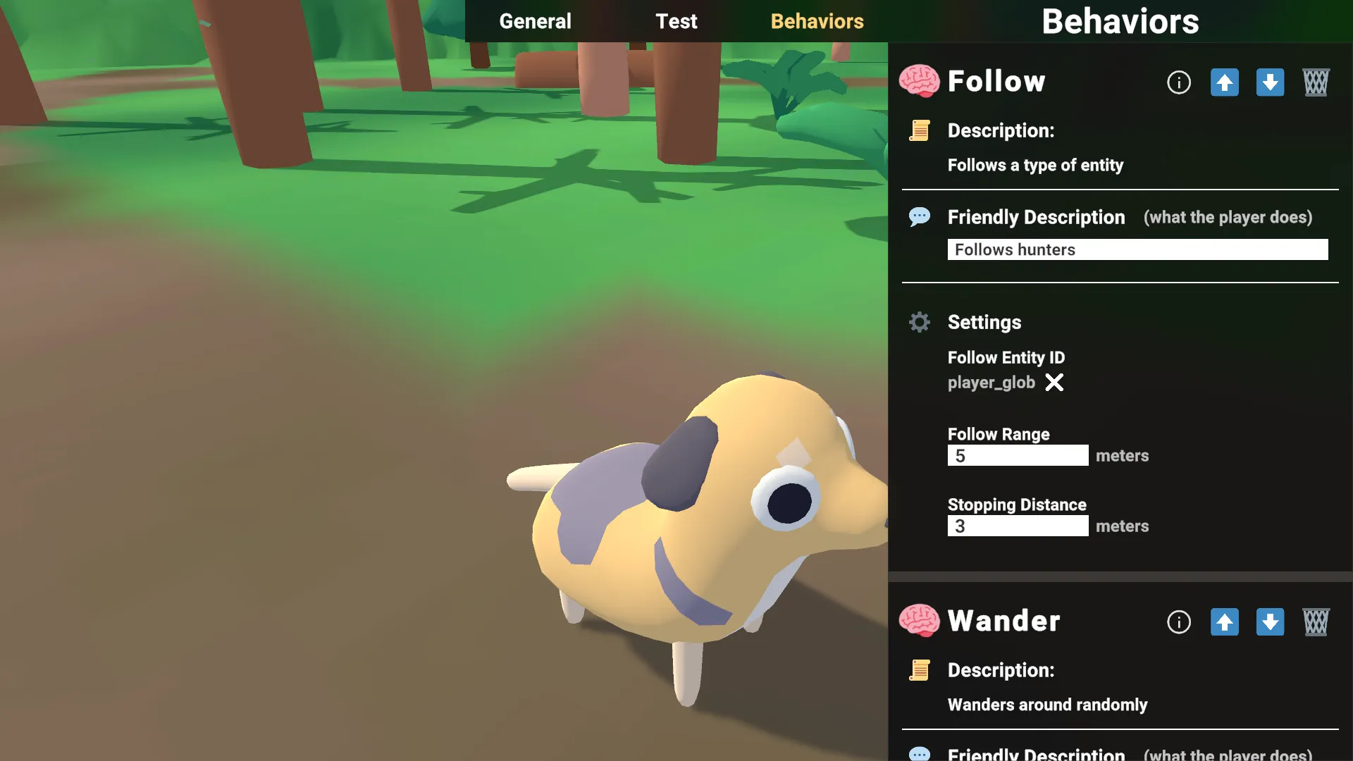 Behavior Tab